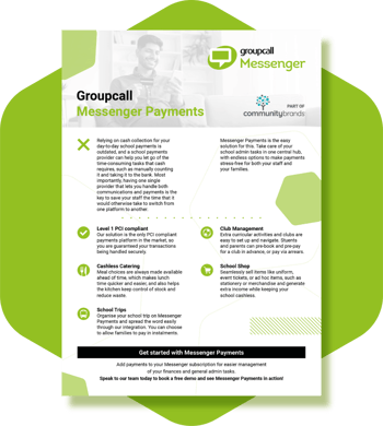 Groupcall Messenger Payments - Landing page graphic 800px