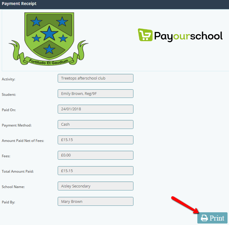 payments by cash messenger payments